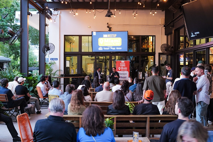 Attendees at a Taste Radio Meetup