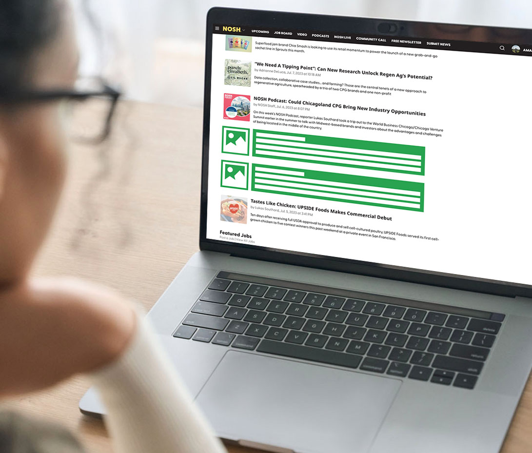 A native placement on the Nosh.com homepage