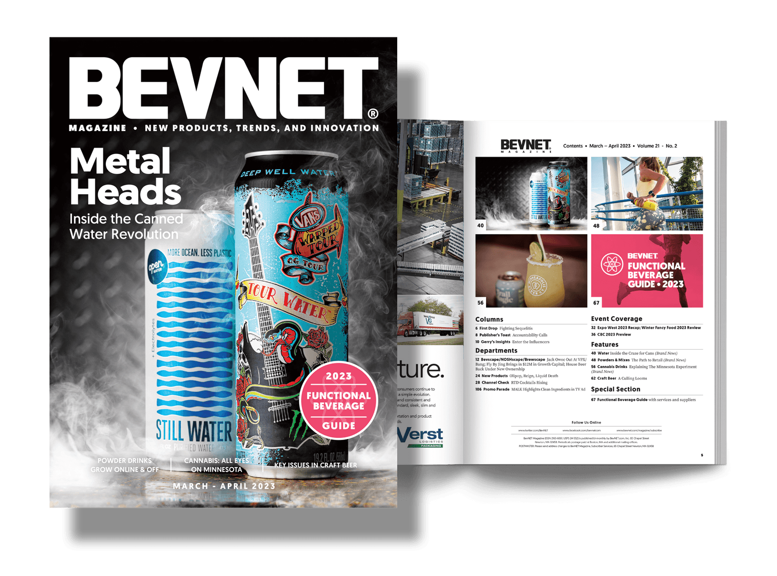 A BevNET Magazine issue featuring an industry showcase