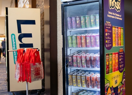 A brand activation on the BevNET Live event floor