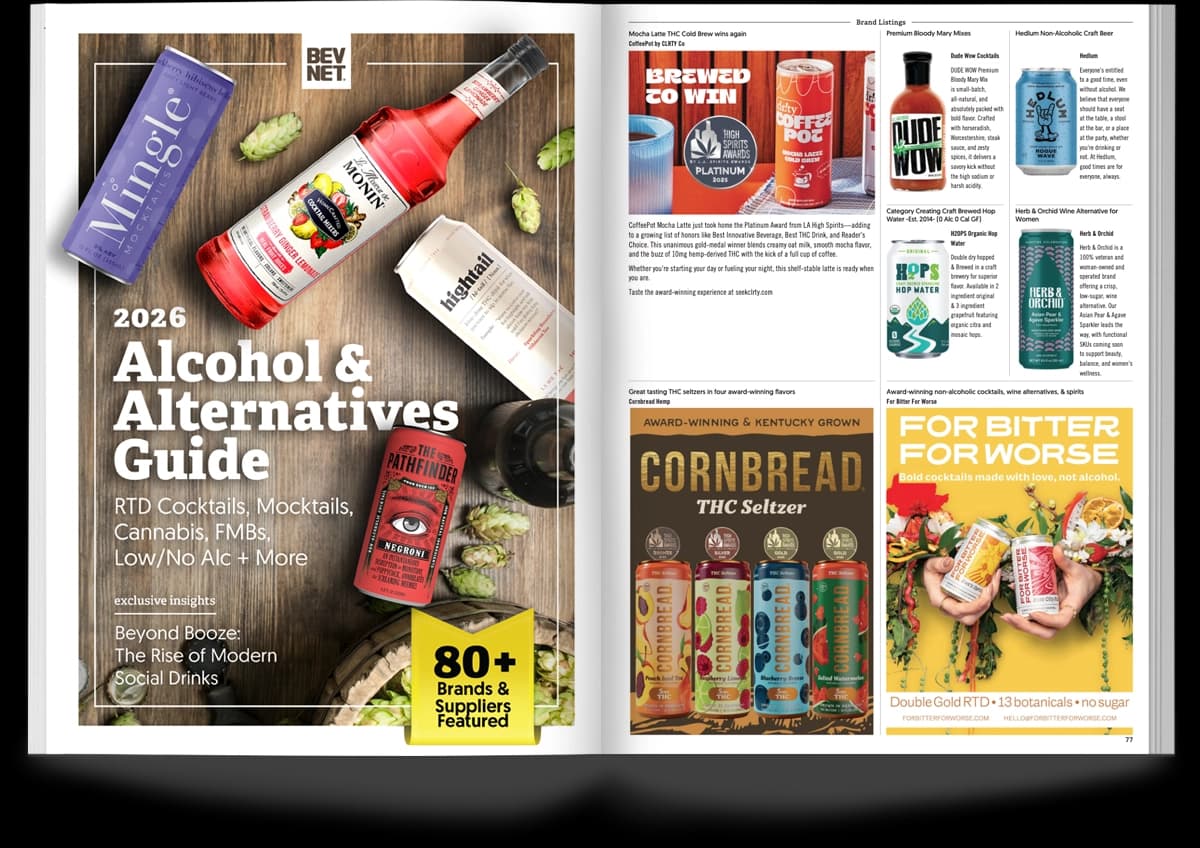 A printed copy of the Alcohol & Alternatives Showcase