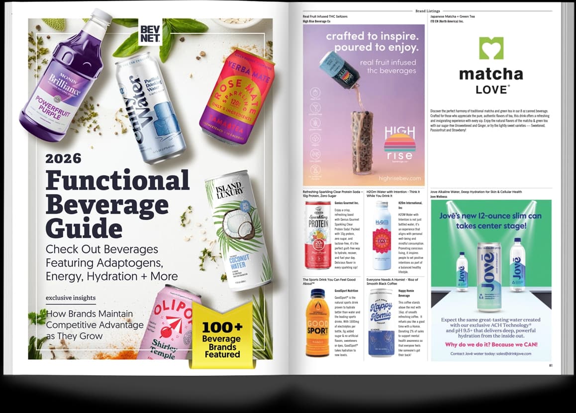 A printed copy of the Functional Beverage Showcase